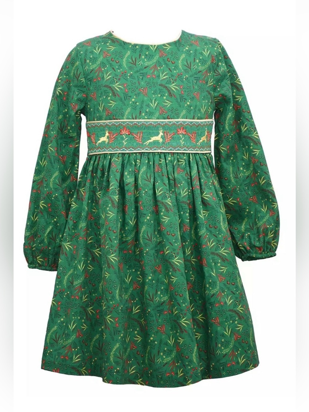 Bonnie Jean Smocked Reindeer Dress size 2T